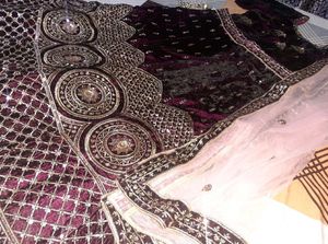 Velvet Lengha Choli Set