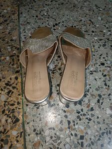 Gold Heeled Mules
