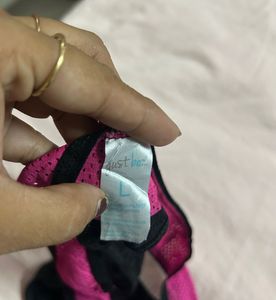 Pink &amp; Black Thong