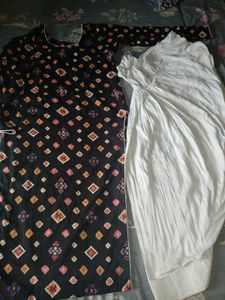Full Suit Kurti  White  Salwar +duppta