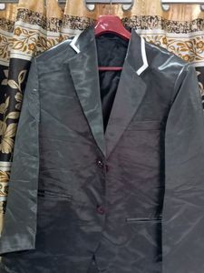 Men's Grey Shiny Blazer