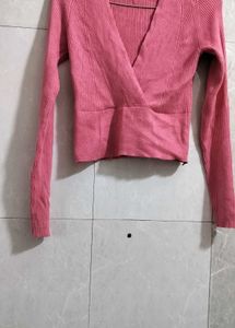 Stylish Pink Sweater Top