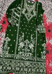Green Festive Suit , Work Chunni Designer Bottom