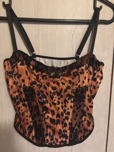Leopard Print Corset Top