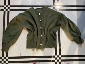 Green Knit Cardigan