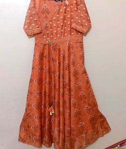 Orange Ethnic Gown