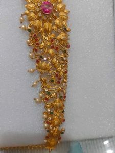 Golden Kamarpata With Diamond Work
