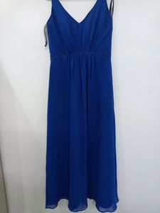 Navy Blue Gown With Designer Back