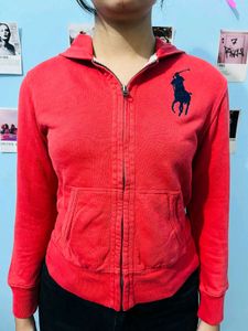 Ralph Lauren Red Zip-Up Hoodie