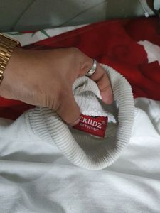 White Stretchable Tuttle Neck For Men/women