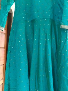 Heavy  Peacock Colour Gown