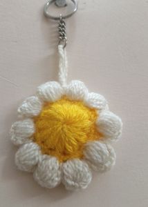 Crochet Daisy Keychain 🌼🌼