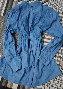 Blue Long Top
