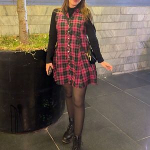 Checked Mini Dress