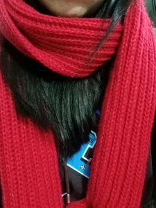 mikasa Red Knitted hand made Scarf
