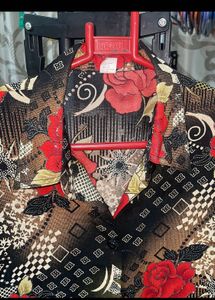 Embellished Glittery Printed Shirt