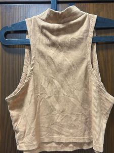 Ribbed Mock Neck Tank Top