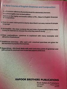 English Grammar And Composition