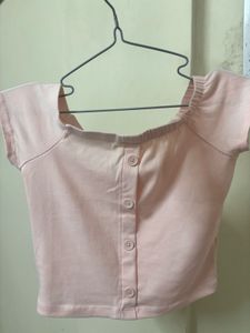Cute Pink Button-Down Top