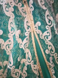 Sea Green Ethnic Gown In Good Condition