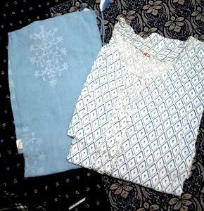 Kurta And Pallazo Set( Blue)
