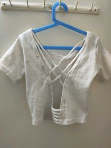 Crisscross Back Crop Top