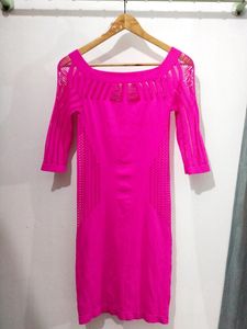 Magenta Colour Frock For Girls