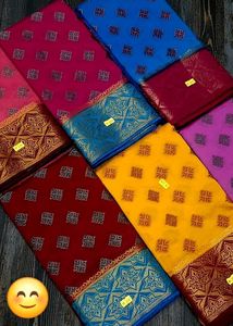 Elegant Yellow banarasi silk saree