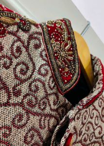 Khali+Maroon Sherwani