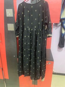 Embroidered Black Kurta