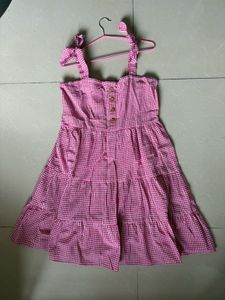 Cute Pink Gingham Sundress
