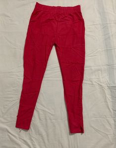 Rose Colour Scissors Cut Pant
