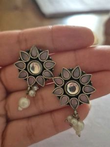 Floral Pearl Drop Earrings