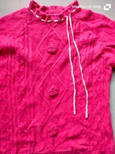Flower Work Sweater