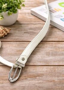 White Rhinestone Belt