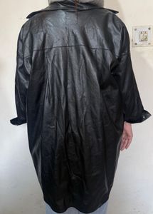 ZARA Black faux leather shirt/overshirt