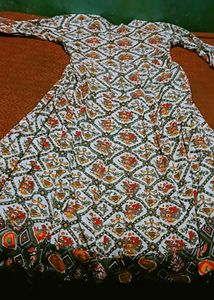 Printed White Kurta