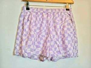 Lilac Checkerboard Shorts