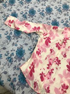 Cute Korean Shirt Pink And White