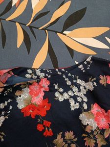 Floral Print  Waist Tie Up Top