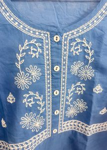 Blue Embroidered Kurta