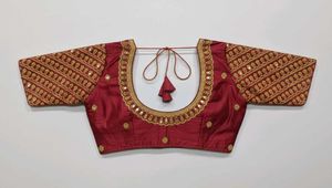 Maroon Embroidered Blouse
