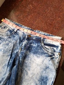 Acid Wash Denim Shorts