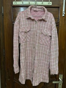 A Pinkish Peach Coloured Long Coat