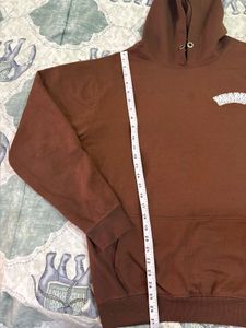 Brown Hoodie with Logo Detail