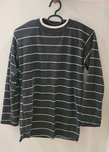 Striped Grey Long Sleeve T-Shirt
