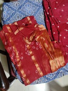 Red &amp; Blue Print suit set