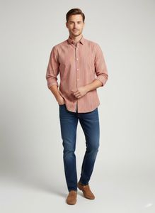 Striped Button-Down Shirt