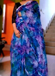 Organza Saree With Blouse Piece