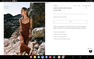 LINEN BLEND MIDI DRESS